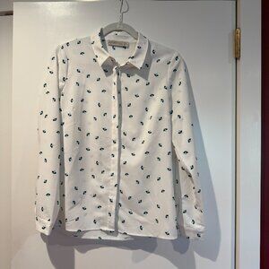 Modcloth Sugarhill Boutique Long Sleeve Umbrella Print Blouse